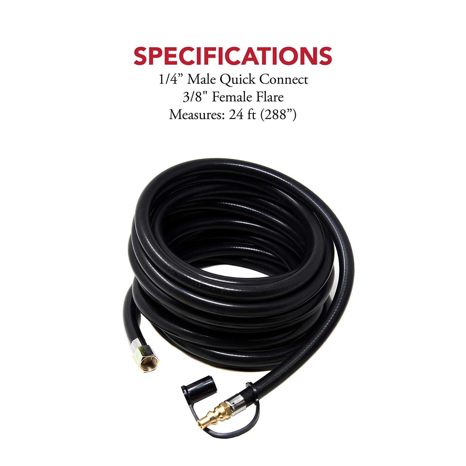 Gasone 2113+50105 4 ft Regulator and Propane Brass Orifice Steel Braided Hose - Zenithce
