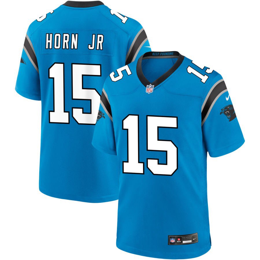 Carolina Panthers #15 Jimmy Horn Jr Blue 2025 Vapor Limited Stitched Jersey - Zenithce