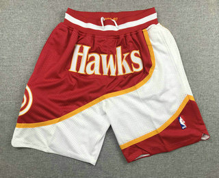 Atlanta Hawks 1986-87 Red Just Don Shorts Swingman Shorts - Zenithce