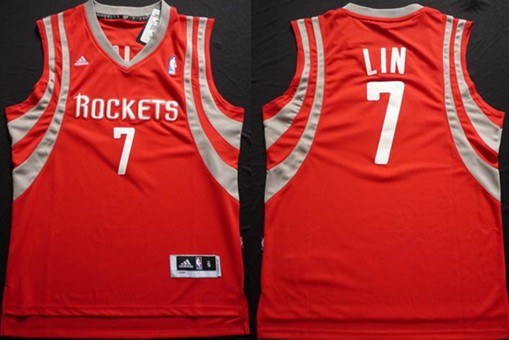 Houston Rockets #7 Jeremy Lin Revolution 30 Swingman Red Jersey - Zenithce