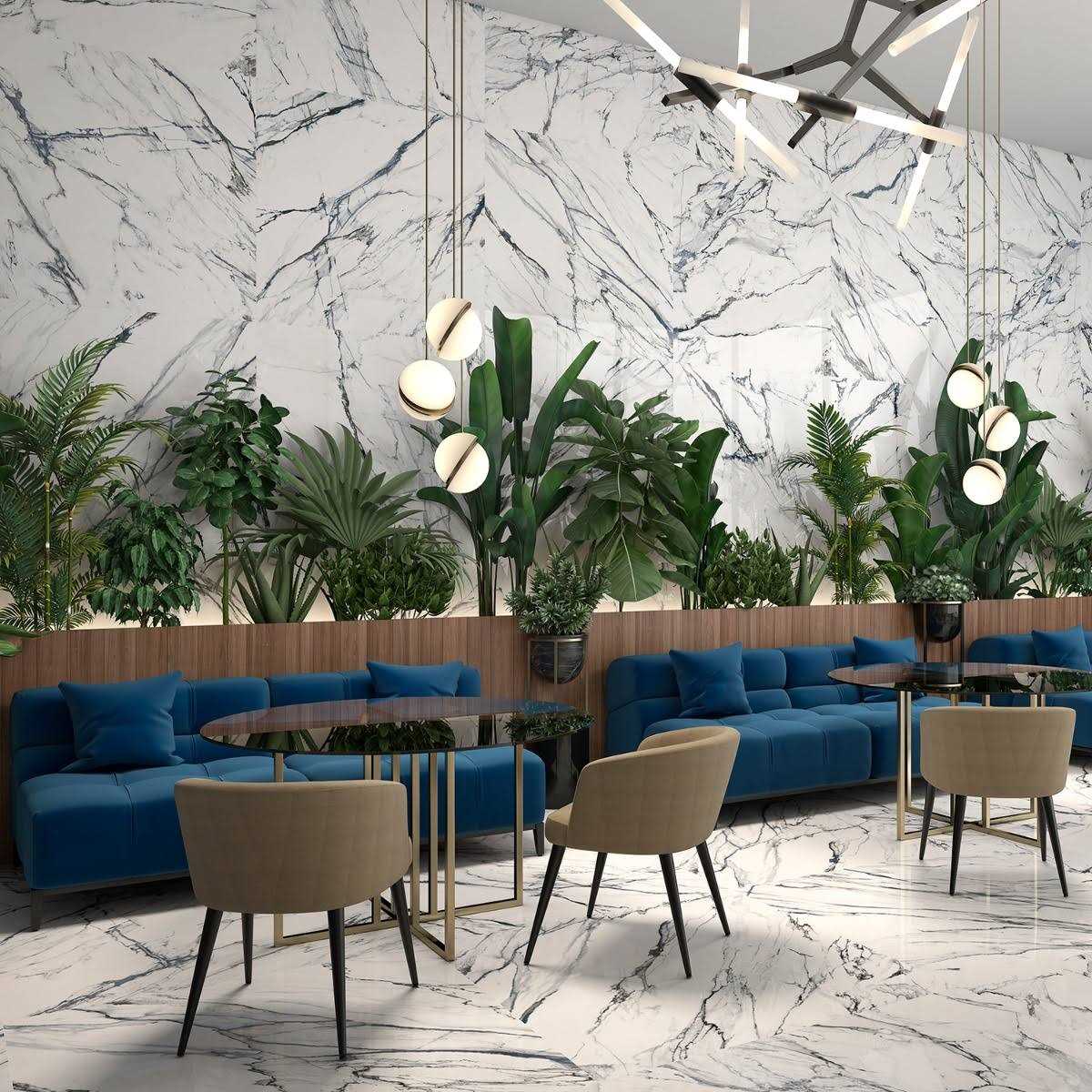 Ivy Hill Tile Calacatta Indigo 24 in. Polished Porcelain Floor and Wall Tile - Zenithce