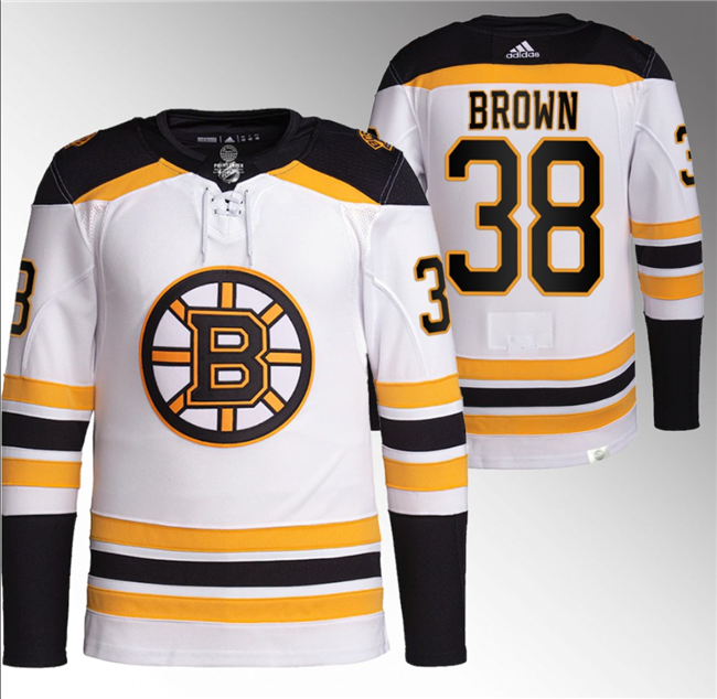 Boston Bruins #38 Patrick Brown White Stitched Jersey - Zenithce