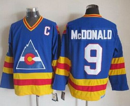 Avalanche #9 Lanny Mcdonald Blue CCM Throwback Stitched Jersey - Zenithce