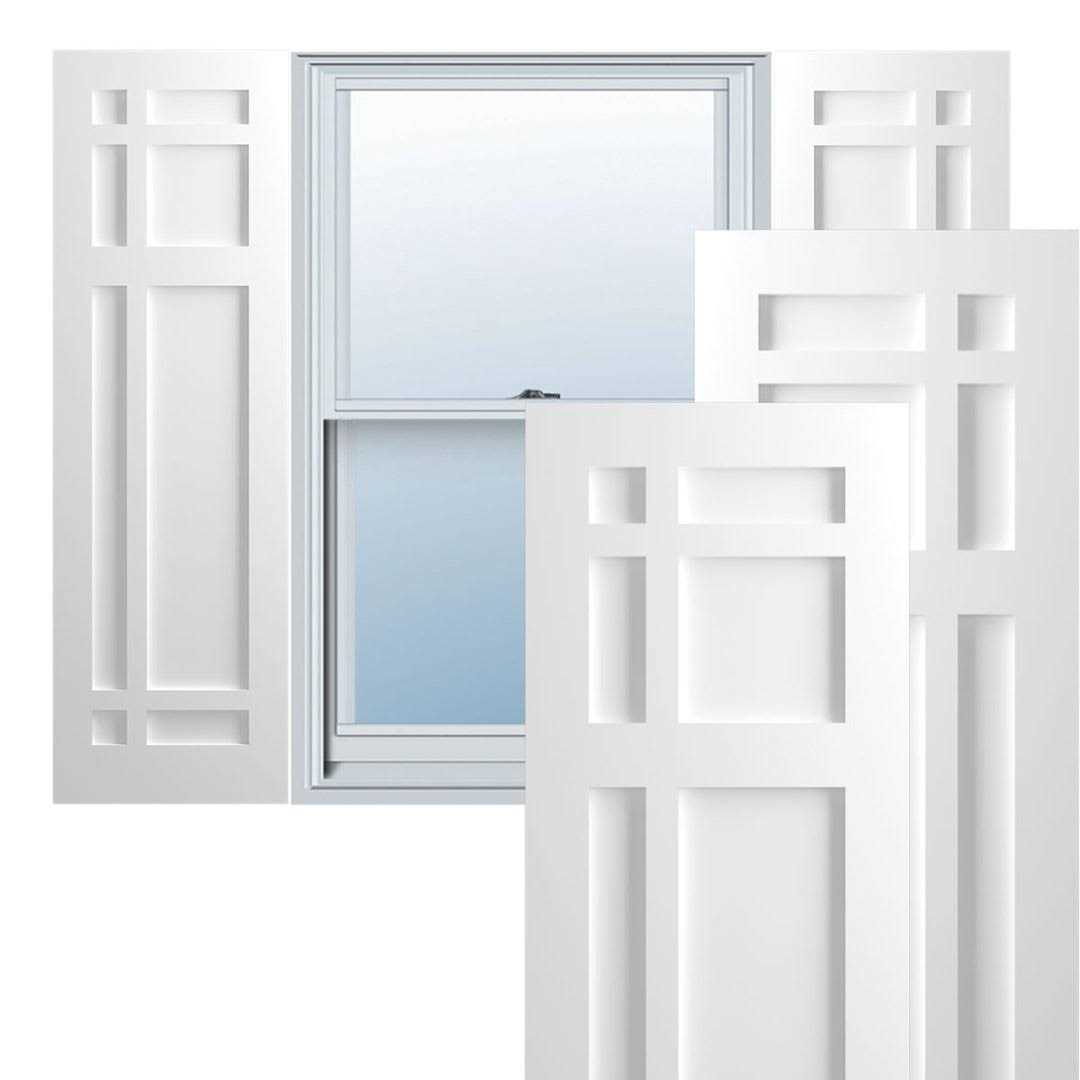 True Fit PVC San Juan Capistrano Mission Style Fixed Mount Shutters Ekena Millwork Width - Zenithce