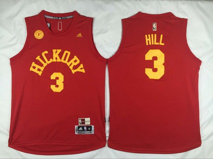 Indiana Pacers #3 George Hill Revolution 30 Swingman 2015-16 Retro Red Jersey - Zenithce