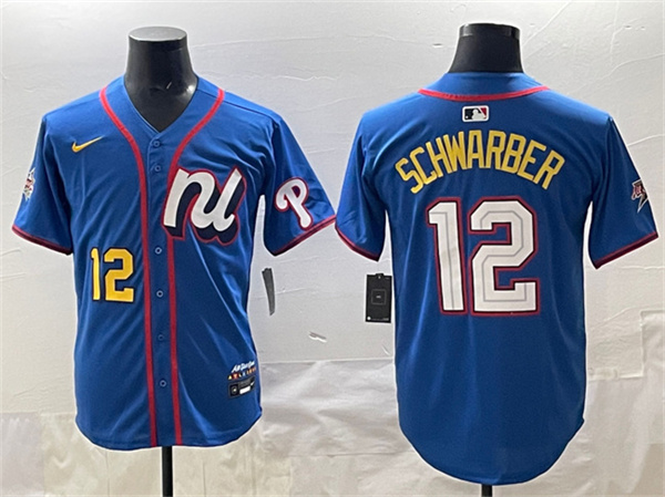 National League #12 Kyle Schwarber Blue 2025 All-Star Edition Limited Stitched Jersey - Zenithce