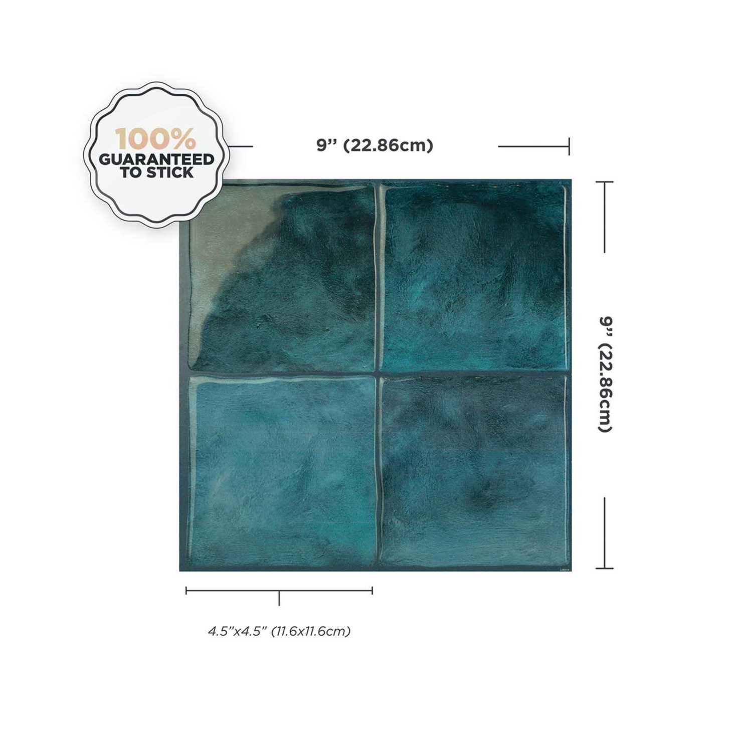 Smart Tiles Vintage Vinci Black 9 in. x 9 in. Vinyl Peel and Stick Tile - Zenithce