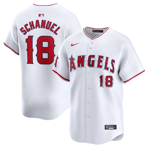Los Angeles Angels #18 Nolan Schanuel White Home Limited Stitched Jersey - Zenithce