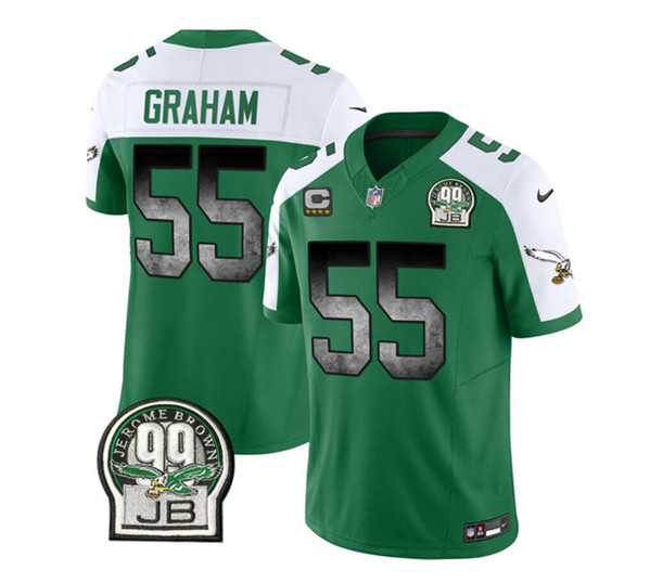 Philadelphia Eagles #55 Brandon Graham Green White 2023 F.U.S.E. With 4-Star C Patch Throwback Vapor Untouchable Limited Stitched Jersey - Zenithce