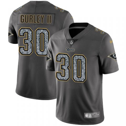 Los Angeles Rams #30 Todd Gurley II 2019 Gray Fashion Static Limited Stitched Jersey - Zenithce