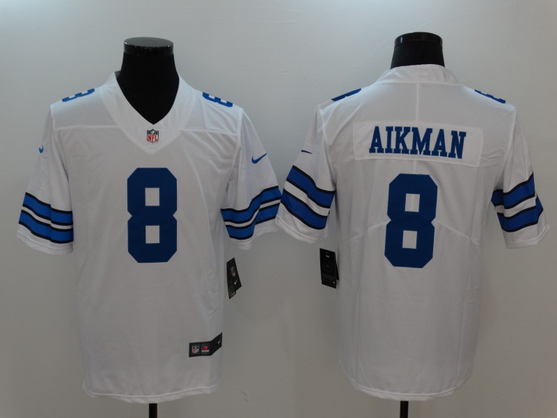 Dallas Cowboys #8 Troy Aikman White Vapor Untouchable Player Limited Jersey - Zenithce