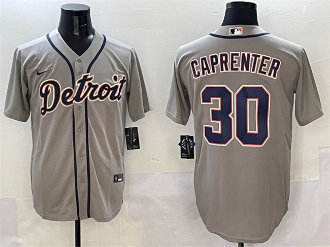 Detroit Tigers #30 Kerry Carpenter Grey Cool Base Stitched Jersey - Zenithce
