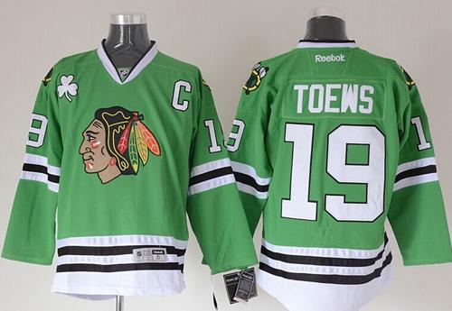 Blackhawks #19 Jonathan Toews Green Stitched Jersey - Zenithce