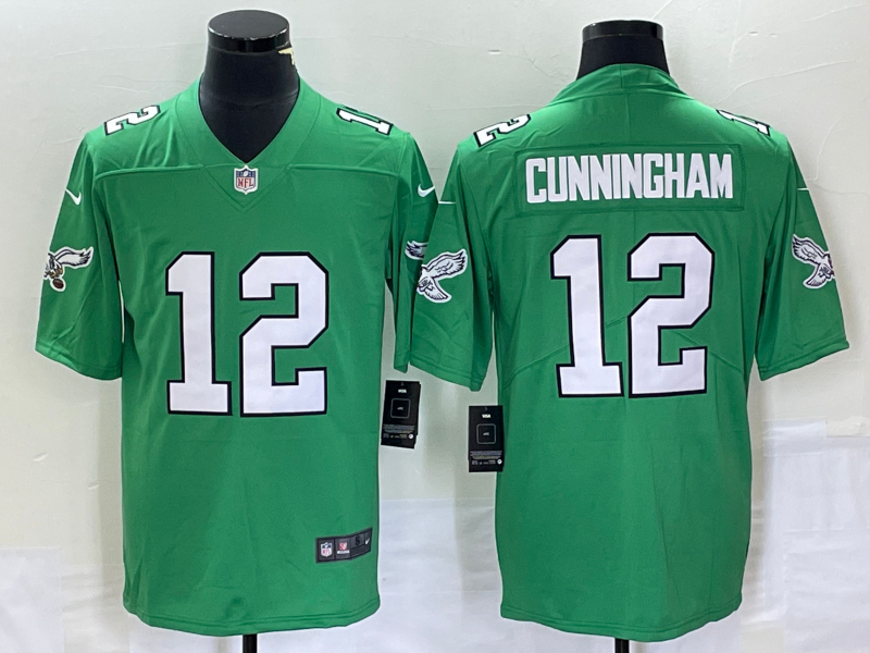 Philadelphia Eagles #12 Randall Cunningham Green Stitched Jersey - Zenithce