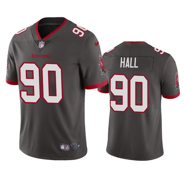 Tampa Bay Buccaneers #90 Logan Hall Gray Vapor Untouchable Limited Stitched Jersey - Zenithce