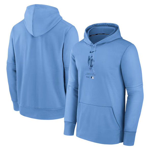 Kansas City Royals Light Blue Collection City Connect Practice Performance Pullover Hoodie - Zenithce