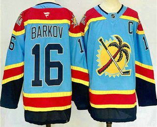 Florida Panthers #16 Aleksander Barkov Blue 2024 Reverse Retro Stitched Jersey - Zenithce