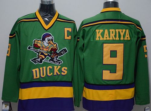 Ducks #9 Paul Kariya Green CCM Throwback Stitched Jersey - Zenithce