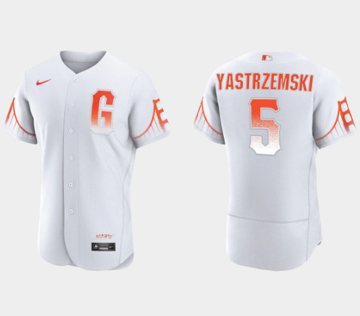 San Francisco Giants #5 Mike Yastrzemski White City Connect Flex Base Stitched Jersey - Zenithce