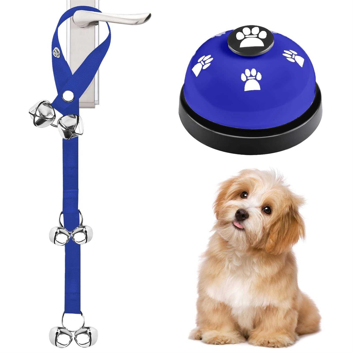 JIMEJV 2 Pack Dog Doorbells, Pet Training Bells for Go Outside Potty Training and Communication Device Large Loud Dog Bell Cat Puppy Interactive - Zenithce