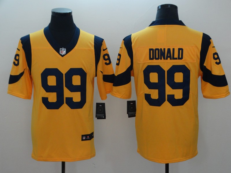 Los Angeles Rams #99 Aaron Donald Royal Gold Vapor Untouchable Limited Stitched Jersey - Zenithce