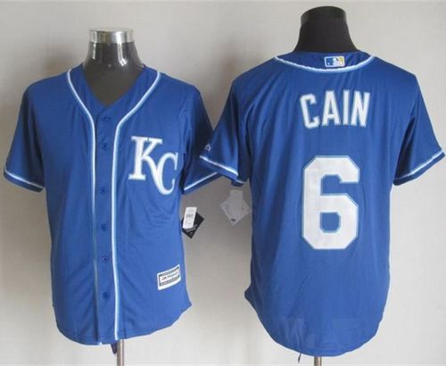 Royals #6 Lorenzo Cain Blue Alternate 2 New Cool Base Stitched Jersey - Zenithce
