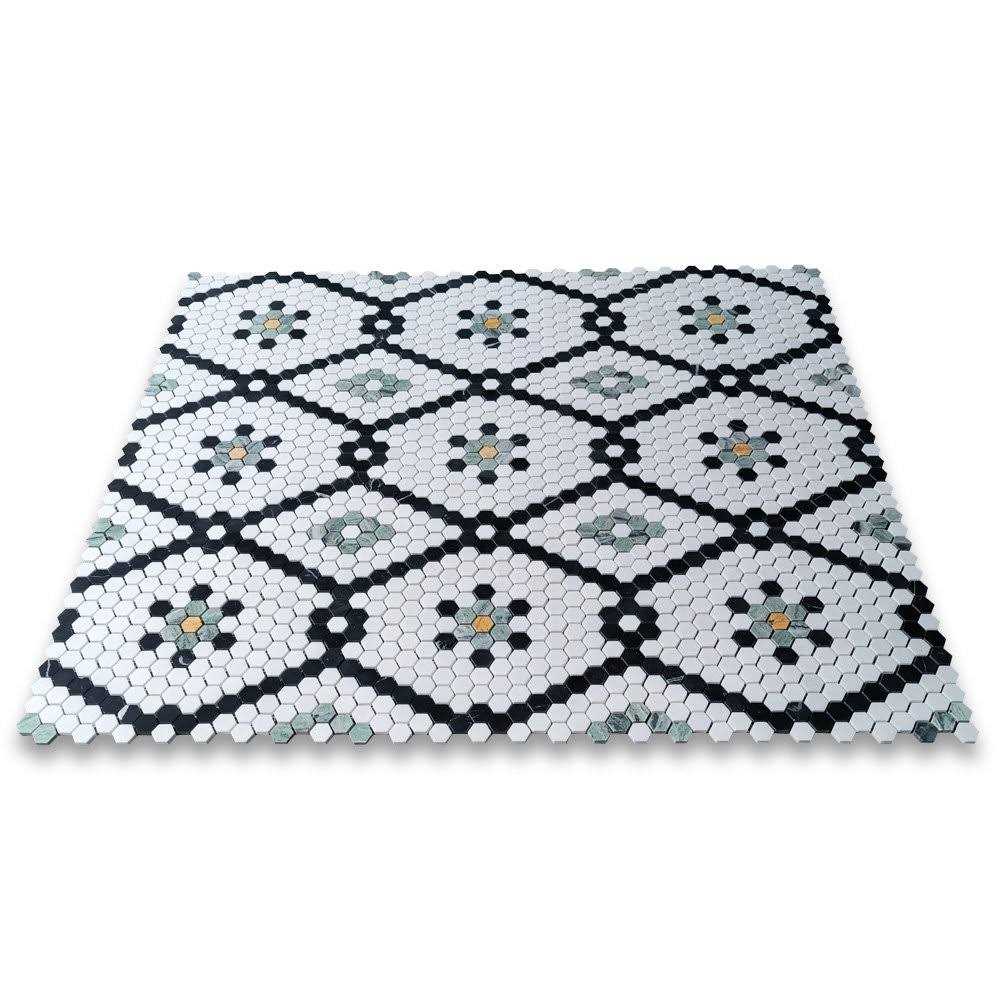 Marble Online Carrara White Marble Subway Mosaic Tile Beveled Raised Angled - Zenithce