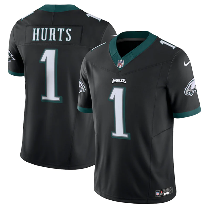 Philadelphia Eagles #1 Jalen Hurts Black 2023 F.U.S.E. Vapor Untouchable Limited Stitched Jersey - Zenithce