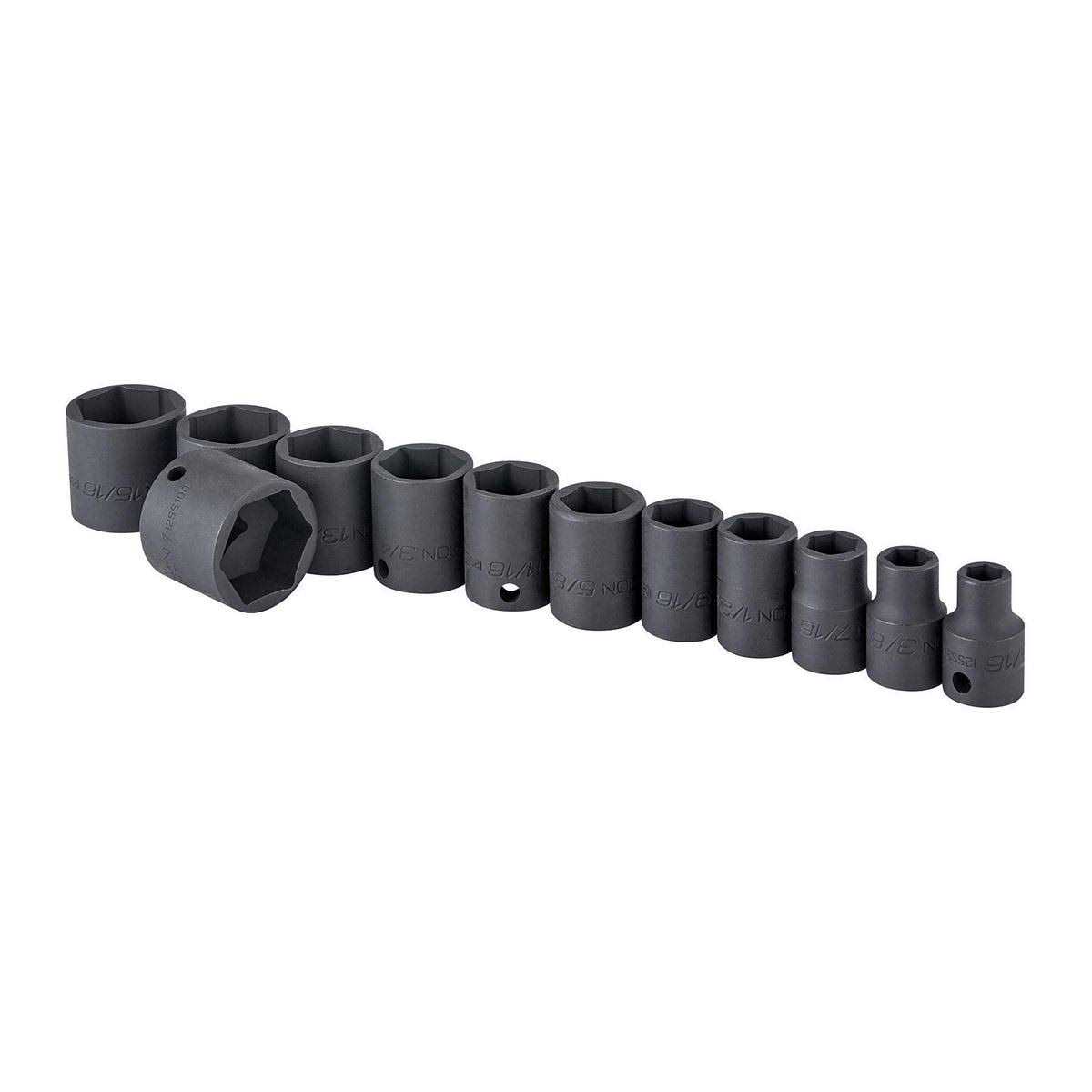Icon 3/8 in. Drive SAE Professional Hex Bit Socket Set - Zenithce