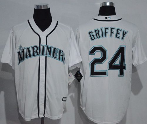 Mariners #24 Ken Griffey White New Cool Base Stitched Jersey - Zenithce