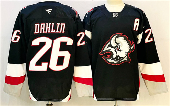 Buffalo Sabres #26 Rasmus Dahlin Black 2024-25 Alternate With A Patch Stitched Jersey - Zenithce