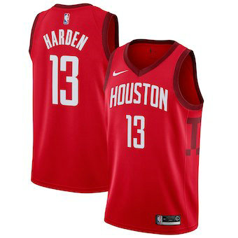 Houston Rockets 13 James Harden Red 2018-19 Swingman Earned Edition Jersey - Zenithce