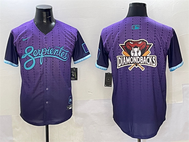 Arizona Diamondbacks Team Big Logo Purple 2025 City Connect Limited Stitched Jersey - Zenithce
