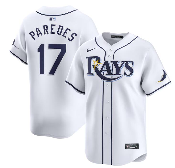 Tampa Bay Rays #17 Isaac Paredes White Home Limited Stitched Jersey - Zenithce