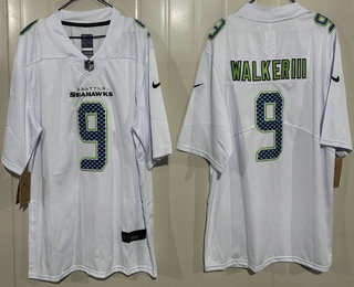 Seattle Seahawks #9 Kenneth Walker III Limited White Fashion Vapor Jersey - Zenithce