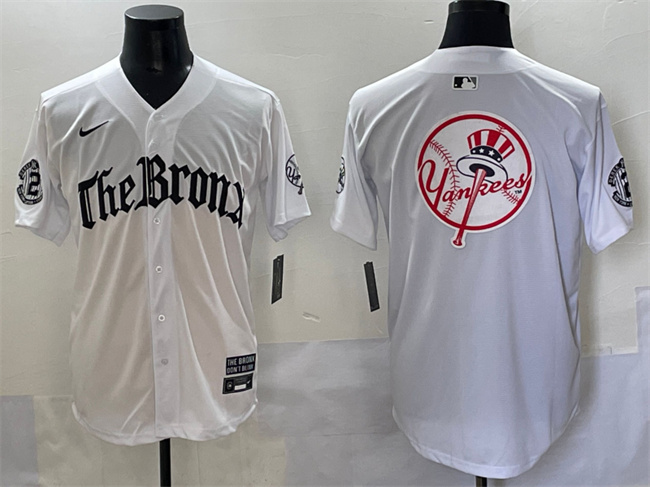 New York Yankees Team Big Logo White 'Gothic Legacy Edition' Vapor Premier Limited Stitched Jersey - Zenithce