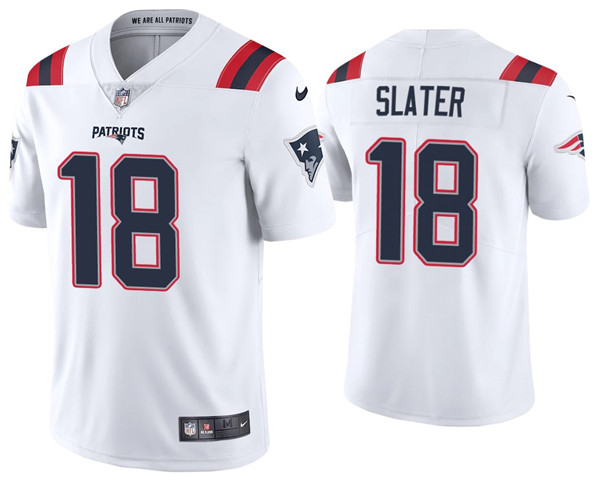 New England Patriots #18 Matthew Slater 2020 White Vapor Untouchable Limited Stitched Jersey - Zenithce