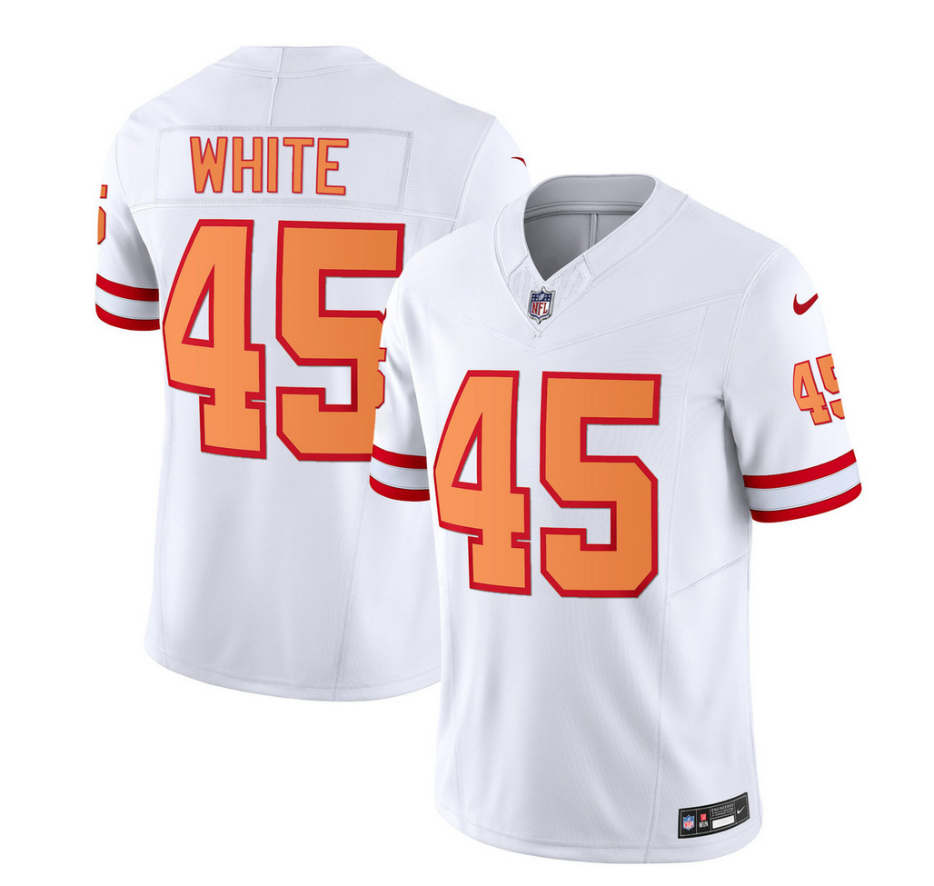 Tampa Bay Buccaneers #45 Devin White Throwback Limited Stitched Jersey - Zenithce