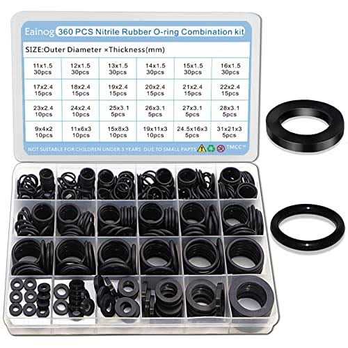 TWCC 256 Pcs Assorted Flat Rubber Washers Plumbing Large Gasket Assortment Kit Hose Gasket Set,for Garden Hose Adapter Water Tank Pipe Splitter Shower - Zenithce