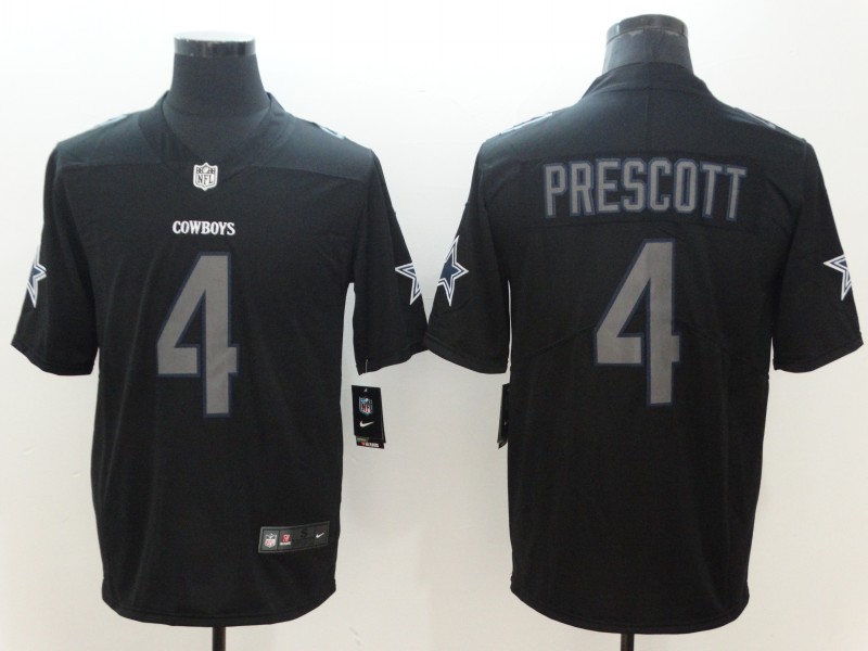 Cowboys #4 Dak Prescott Black Impact Limited Stitched Jersey - Zenithce