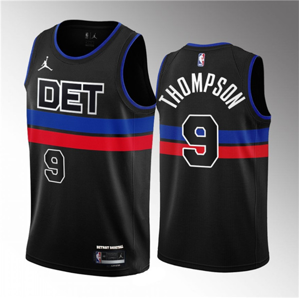 Detroit Pistons #9 Ausar Thompson Black 2023 Draft Statement Edition Stitched Jersey - Zenithce