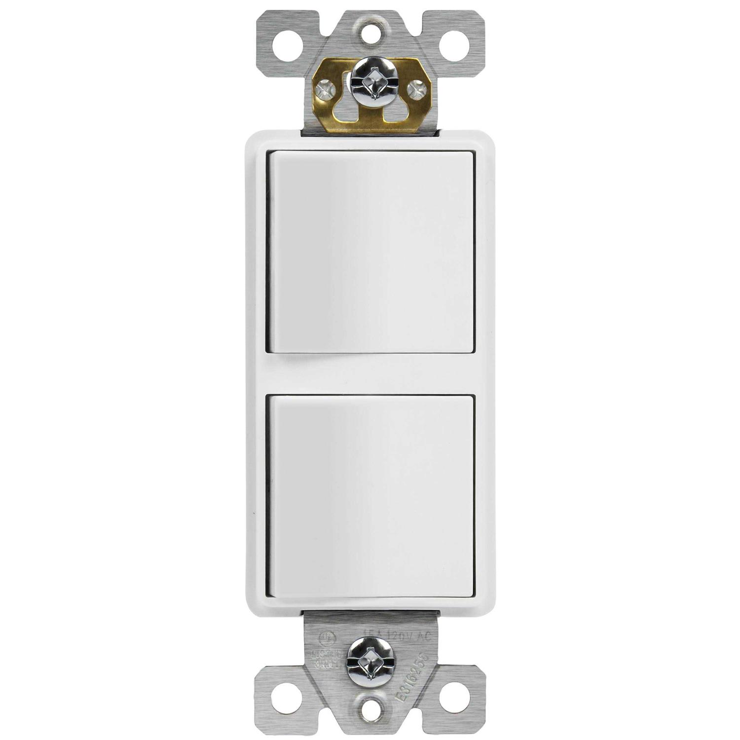 Enerlites Commercial Grade 15A Momentary Contact Decorator Switch 91245-W - Zenithce