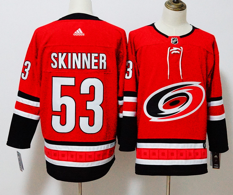 Carolina Hurricanes #53 Jeff Skinner Red Stitched Adidas Jersey - Zenithce