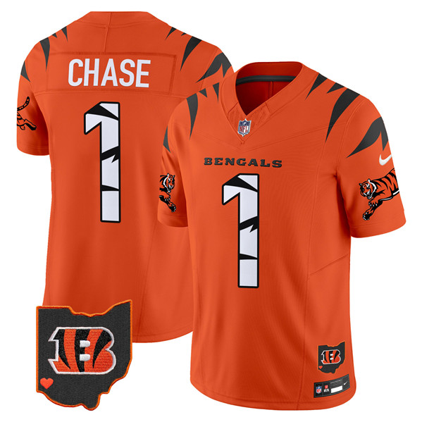 Cincinnati Bengals #1 Ja'Marr Chase Orange F.U.S.E. Special Vapor Untouchable Limited Stitched Jersey - Zenithce