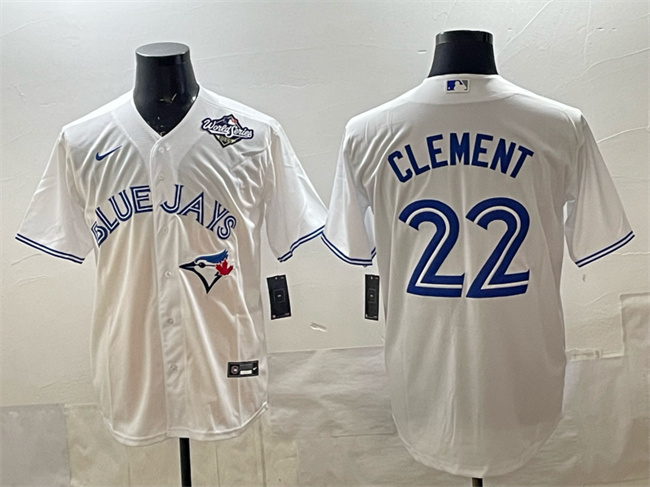 Toronto Blue Jays #22 Ernie Clement White 2025 World Series Home Cool Base Stitched Jersey - Zenithce
