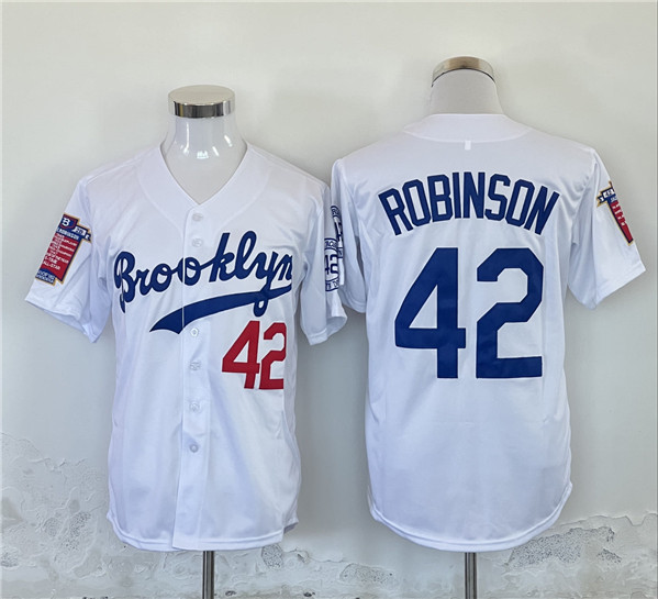 Los Angeles Dodgers #42 Jackie Robinson White Stitched Jersey - Zenithce