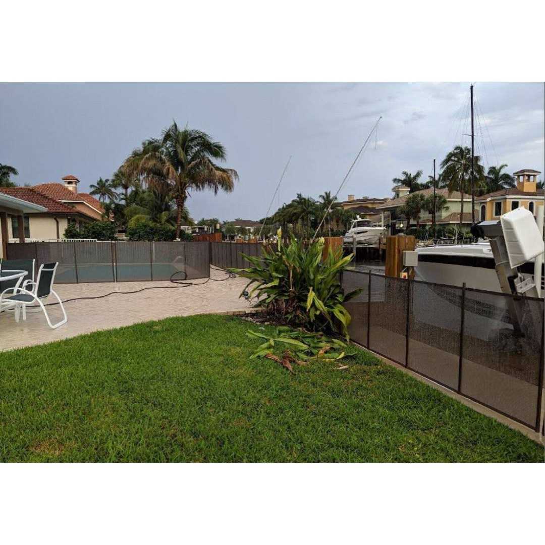 Pool Fence DIY 12’x5′ Fence Section with 5 Poles in Black - Zenithce