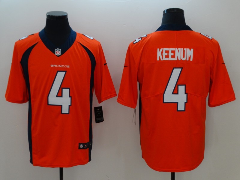 Denver Broncos #4 Case Keenum Orange Vapor Untouchable Limited Stitched Jersey - Zenithce