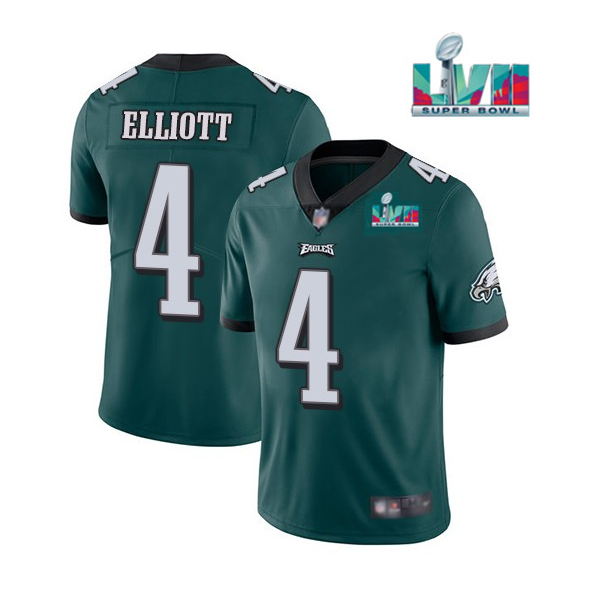 Philadelphia Eagles #4 Jake Elliott Green Super Bowl LVII Patch Vapor Untouchable Limited Stitched Jersey - Zenithce