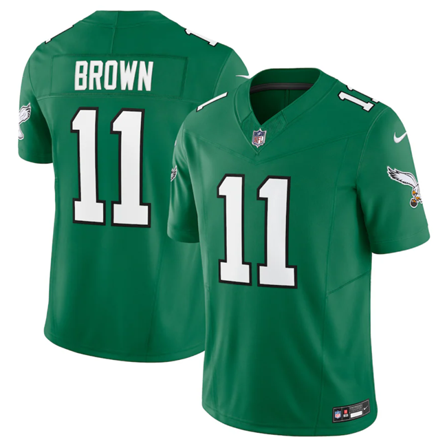 Philadelphia Eagles #11 A. J. Brown Green 2023 F.U.S.E. Vapor Untouchable Stitched Jersey - Zenithce